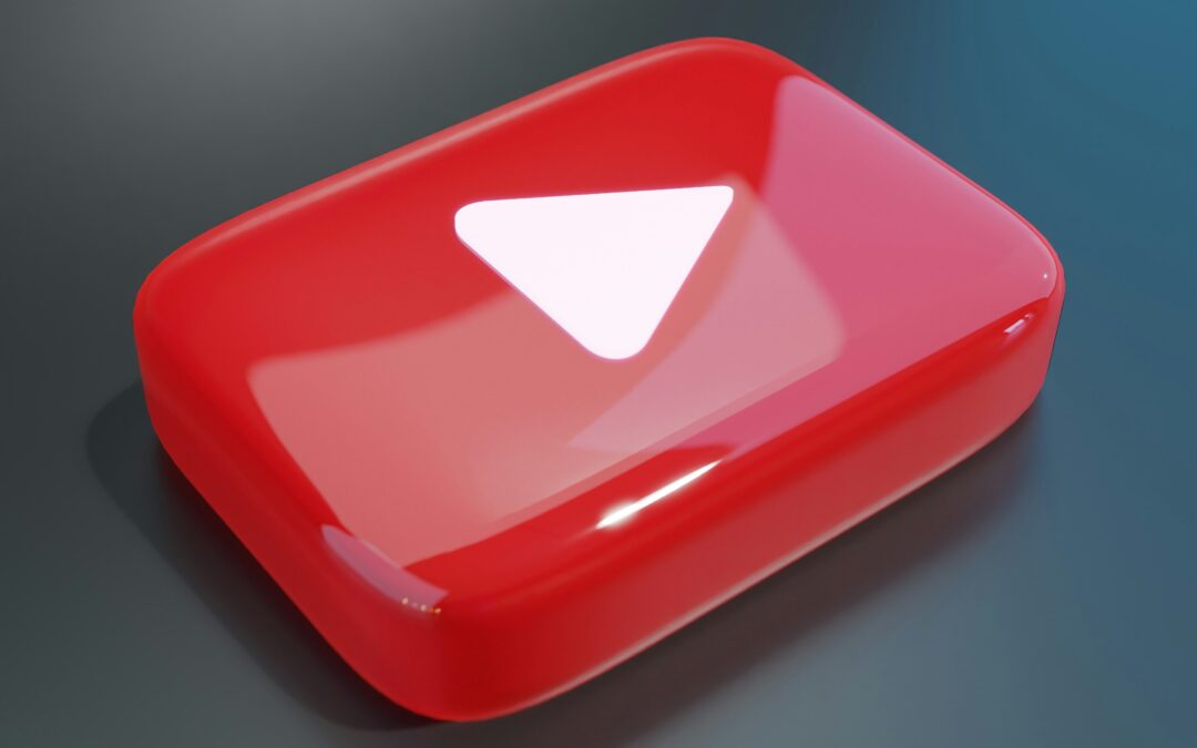 3D rendering of a YouTube logo